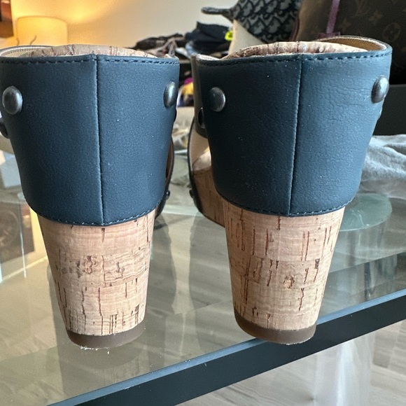 NWOT Lucky Brand MYKALA Cork Wedge Sandals - Picture 7 of 8